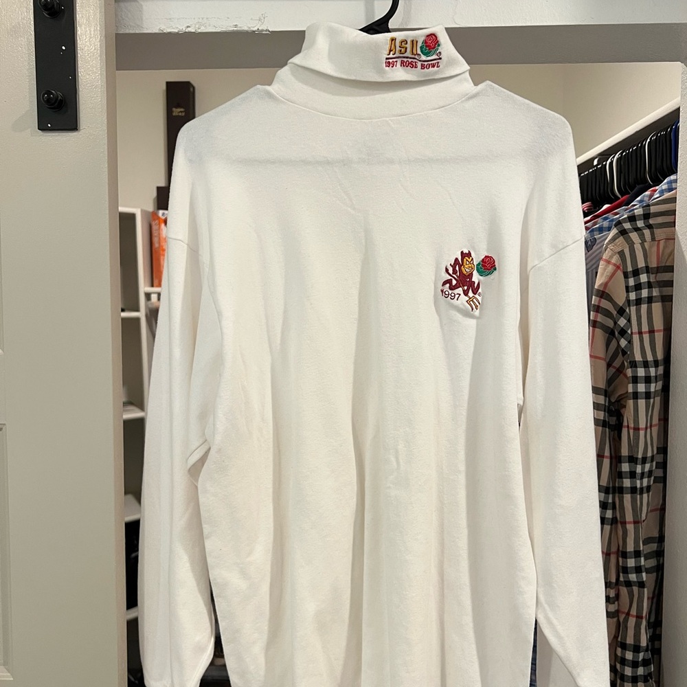 ASU 1997 Rose Bowl TurtleNeck Arizona State University Football Size Large.